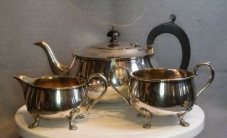 An Antique Silver Plated Tea Service By J.  B.  Chatterley & Sons Ltd.