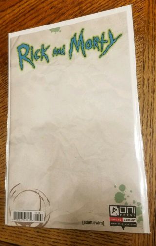 Rick And Morty 1 (october 2015,  Oni Press Blank Variant)