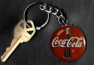 Coca - Cola Logo Retro Keychain Key Chain
