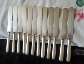 ANTIQUE R.  S.  P.  CO.  MERIDEN SILVER PLATED FLATWARE 24 KNIVES & FORKS 4