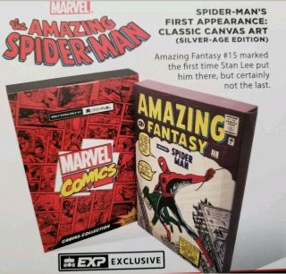 The Spider - Man Comic Canvas Art Wood Frame 9 " X 5 " Geek Fuel Exp Vol 2
