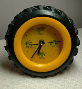 John Deere Tractor Tire Clock Wall Or Desk