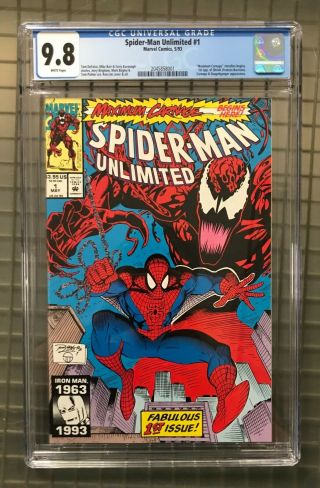 Spider - Man Unlimited 1 Marvel Comics 1993 Cgc 9.  8 Maximum Carnage / Shriek
