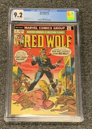 1973 Marvel Comics Red Wolf 5 Comic Book Cgc 9.  2