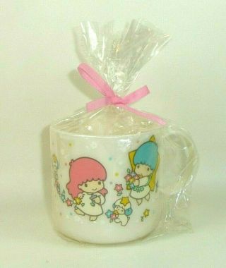 Vintage 1986 Little Twin Stars Sanrio Plastic Mug Cup Japan,  Nos