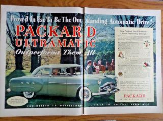 1952 Packard Ultramatic Ad 1952 Jell - O Ad 1952 Parker 51 Pen Ad 3 Sizes