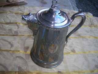 SILVER PLATED REED & BARTON DOUBLE WALL WATER PITCHER STIMPSONS PATENT 1854 3