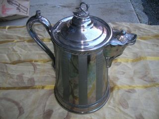 SILVER PLATED REED & BARTON DOUBLE WALL WATER PITCHER STIMPSONS PATENT 1854 4