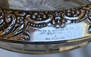 4 Vintage Frank M.  Whiting Sterling Silver Floral Repousse Coasters /Ash Trays 4