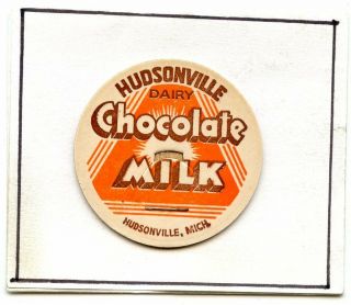Milk Bottle Cap Hudsonville Dairy,  Hudsonville,  Mich.