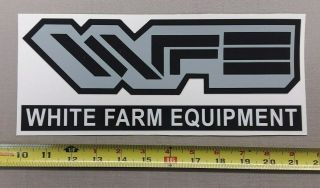 (1) White Farm Equipment Decal - 4 3/4 " X 11 1/2 "