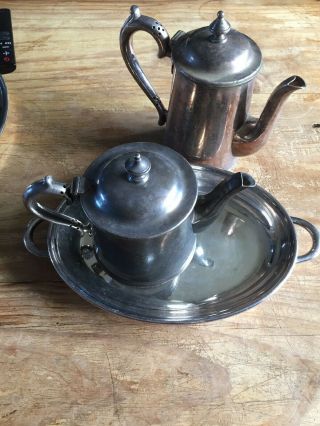 Walker Hall Solid Silver Tea,  Coffee & Platter