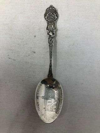 Paye & Baker Sterling Silver Souvenir Spoon High School Bowling Green Missouri