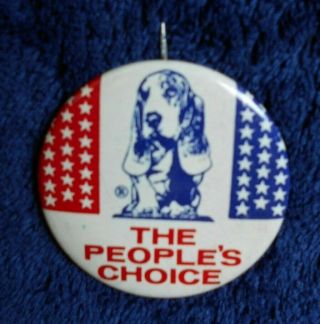 Vintage Hush Puppies Shoes By Wolverine Pinback Pin Advertising 1 3/8 "