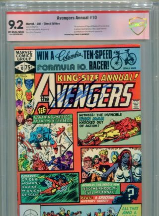 1981 Marvel Avengers Annual 10 1st Rogue Signed Verified Claremont Cbcs 9.  2 Box1
