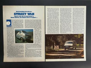 Vintage 1977 Dodge Street Van - 4 Page Full Color Article