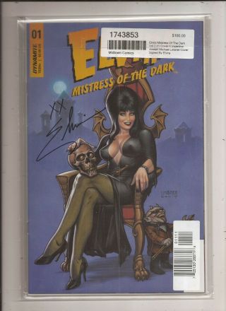 Elvira Mistress Of The Dark 1 Signed By Elvira W/ Dynamite Horror