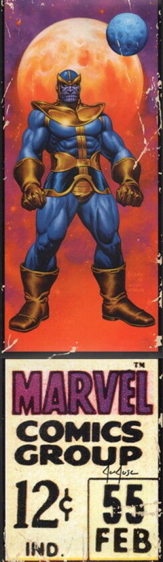 Joe Jusko Signed Art Print Avenger Marvel Corner Box Variant Thanos Infinity War