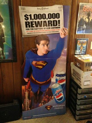 Superman Returns Brandon Routh Life Size Standee Pepsi Store Display B 2006