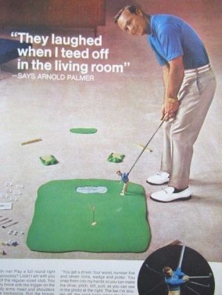 1968 Arnold Palmer Indoor Golf Game Print Ad - 8.  5 X 11 "
