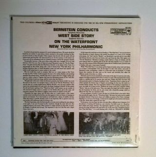 Bernstein conducts west side story on the waterfront vinyl LP 33 1/2 Vintage 2