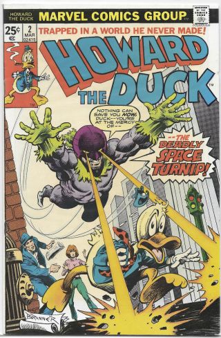 1975 Howard The Duck 2 Vf Marvel Comics Bag/board