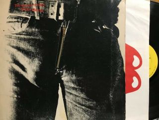 The Rolling Stones Sticky Fingers Vinyl Lp Record 1971 Coc 59100 With Zipper