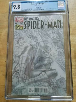 Spider - Man 1 - Cgc 9.  8 - Alex Ross 1:300 Sketch Variant Rare