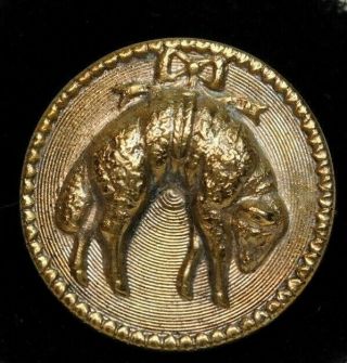 Antique Metal Button The Golden Fleece Brooks Brothers Logo 1818 15/16 D8