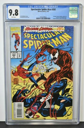 Spectacular Spider - Man 202 (1993) Cgc Graded 9.  8 Sal Buscema Cover & Art