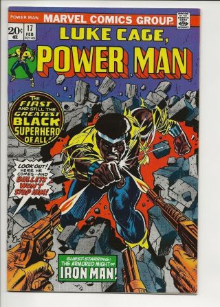 Power Man (1974) 17 Vf,  (8.  5) Iron Man Armored Might Luke Cage Hero For Hire