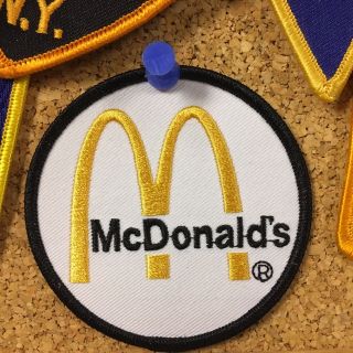Mcdonalds Patch Golden Arches Embroidered Patch 3 " Dia.  Mcdonald 