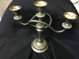 Lanthe Of England Vintage Epns Silver Plate Candlestick/candleabra