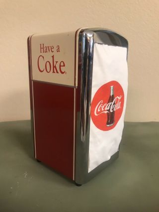 Coca Cola Have A Coke Napkin Holder Dispenser Metal Chrome 50 