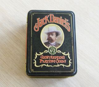 Jack Daniels Gentlemen’s Playing Cards – 2 Decks Complete In Collectible Tin