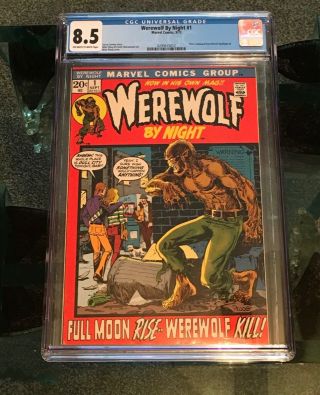 Werewolf By Night 1 Comic Cgc 8.  5 Mike Ploog Art Cont.  From Marvel Spotlight 4