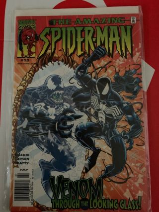 Comic Rare The Spider - Man 19 Venom Through The Looking Glass
