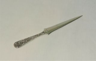 Vintage Sterling Silver Kirk & Son Repousse Letter Opener 6 Inches