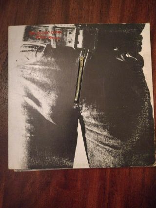 The Rolling Stones Sticky Fingers Vinyl Lp Record W/ Real Zipper