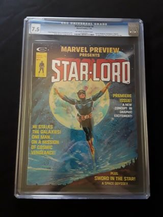 Marvel Preview 4 Cgc 7.  5 (marvel,  1976) 1st Appearance Of Starlord