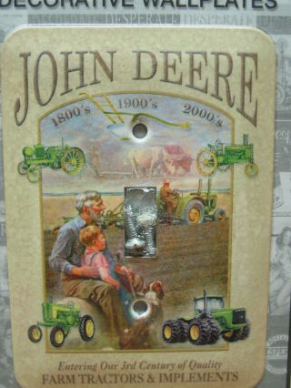 METAL LIGHT PLATE SWITCH COVER 3rd CENTURY JOHN DEERE FARM TRACTORS & IMPLEMENTS 2