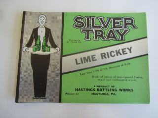 Of 25 Old Vintage Silver Tray Lime Rickey Soda Labels Hastings Pa.