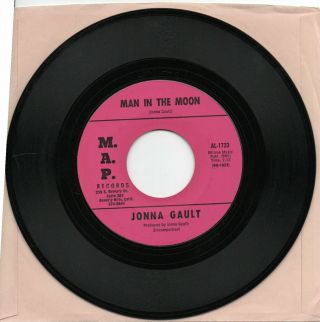 Jonna Gault Man In The Moon / Come On Home On M.  A.  P.  45 Vg,  Garage