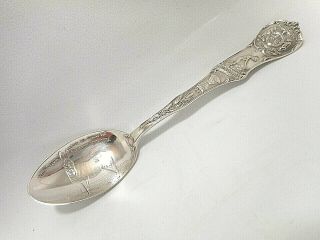 Sterling Silver Souvenir Spoon " The Show Me State ",  Mo - Donkey In Bowl