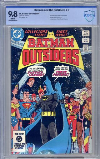 Batman And The Outsiders 1 Cbcs 9.  8 Origin & 2nd Outsiders,  1st Baron Bedlam