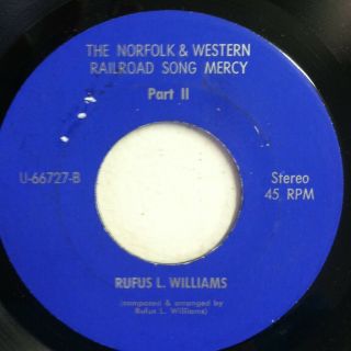 Ex Rufus L.  Williams Norfolk And Western Railroad Song Mercy Northern Indiana