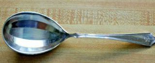 Art Deco Sterling Silver Serving Spoon Fluted Baker Manchester Man.  Co.  40.  1g