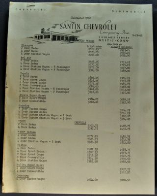 1967 Chevrolet Price List Sheets Impala Caprice Bel Air Biscayne 67