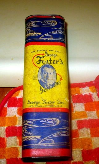 Vintage Empty Container George Foster Hand Cleaner Minnesota Travel Vehicles Art