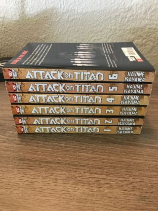 Attack On Titan 1 - 6 Manga By Hajime Isayama